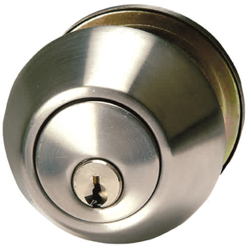 Poignée de porte d'entrée à clé et serrure à pêne dormant simple acier inoxydable