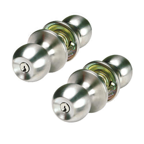 Poignées de porte d'entrée à clé acier inoxydable Pqt/2