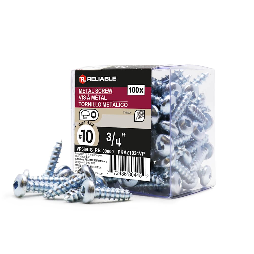 Metal Screws 3/4 in. n° 10 (100-Pack)