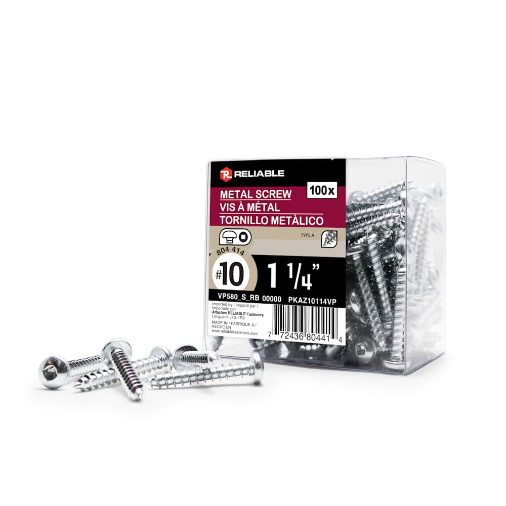 Metal Screws 1-1/4 in. n° 10 (100-Pack)