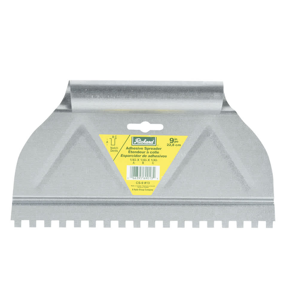 A. RICHARD Adhesive Spreader - 1/4 in. x 9 in.