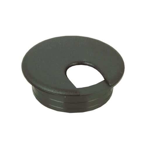 Passe-fils circulaire en plastique 2 3/8 po noir