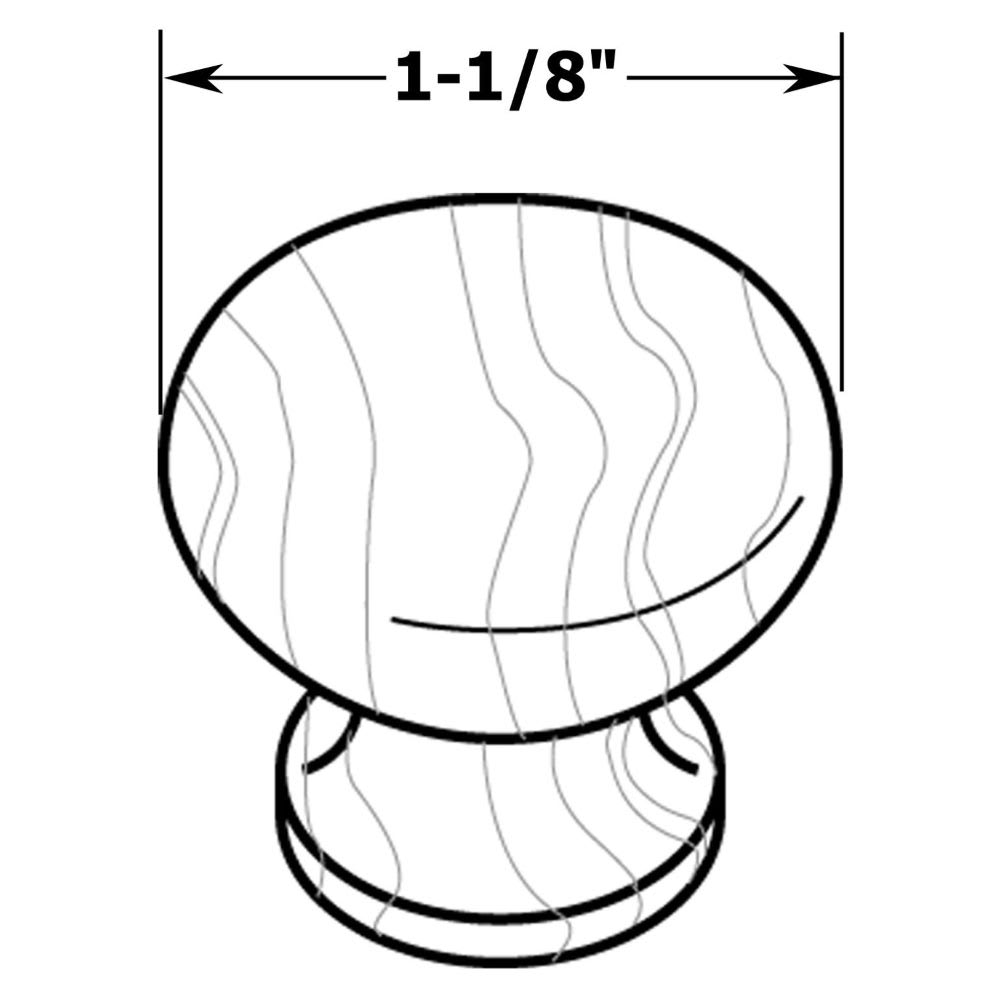 Boutons d'armoire en bois Bourgogne érable brut 28,6 mm Pqt/2