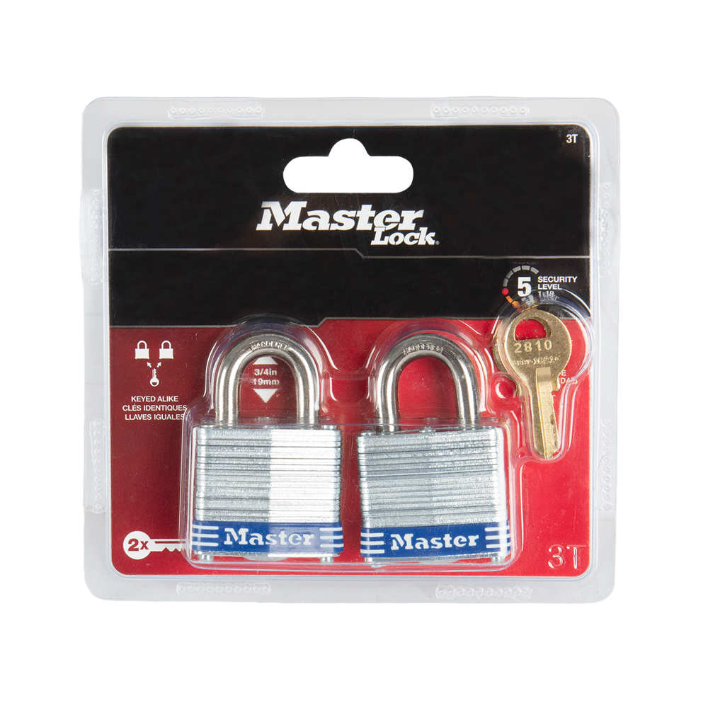 Cadenas à clés identiques 1 9/16 po Pqt/2