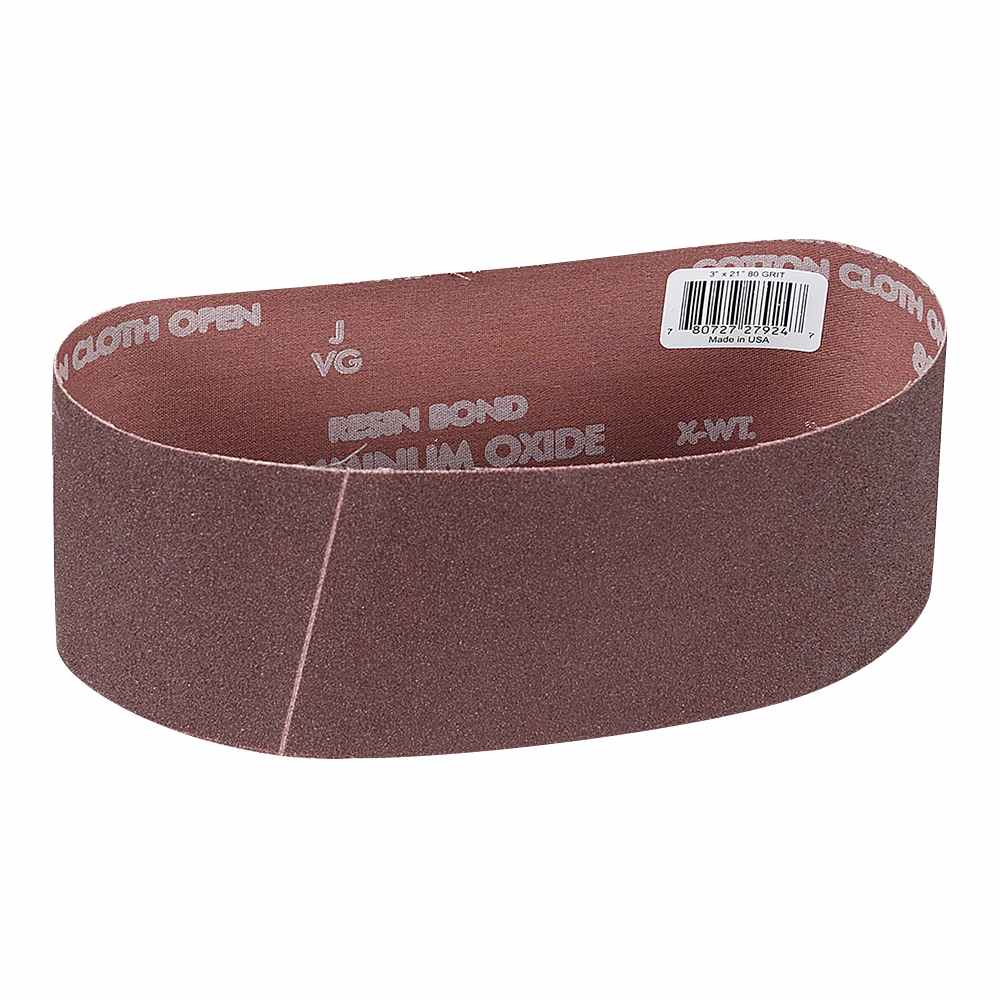 Courroie de papier sablé 3&nbsp;po&nbsp;x&nbsp;18&nbsp;po grain 80