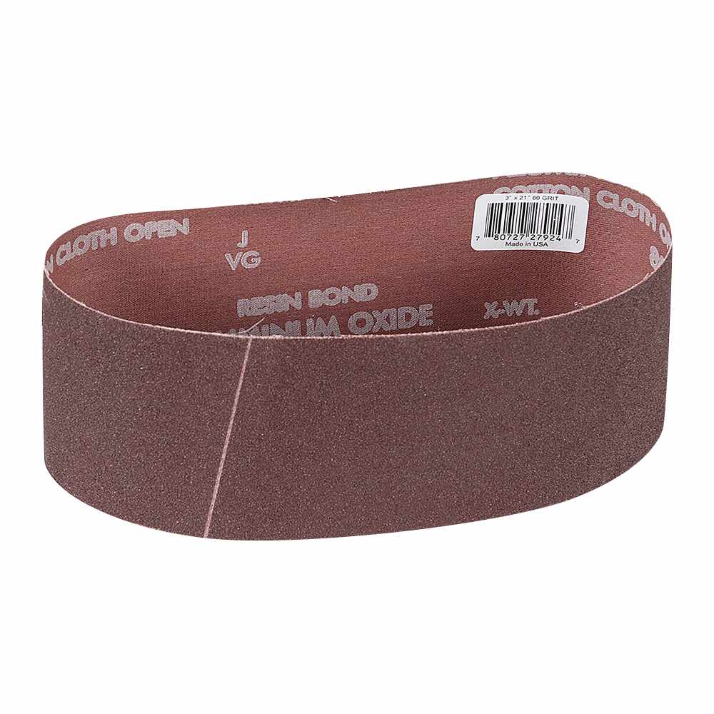 Courroie de papier sablé 3&nbsp;po&nbsp;x&nbsp;21&nbsp;po grain 80