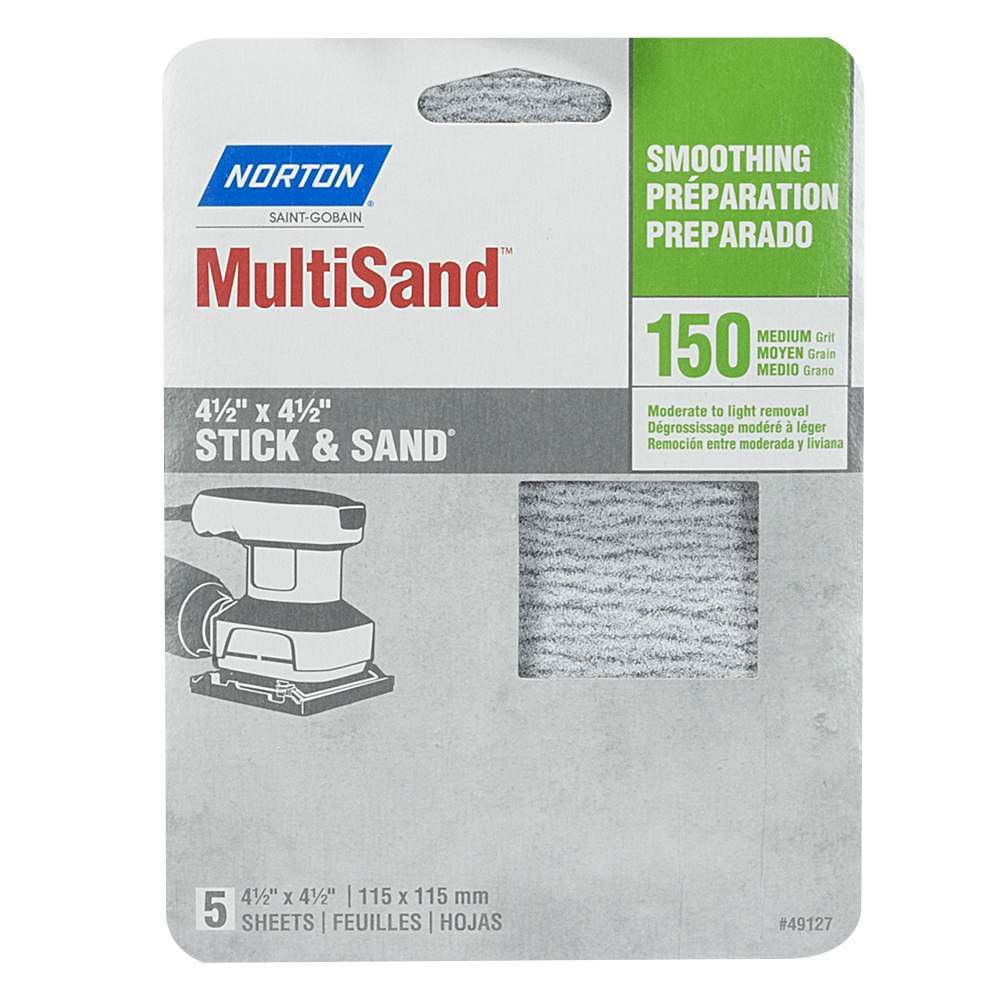 Papiers sablés pour ponceuses orbitales grain 150 Pqt/5