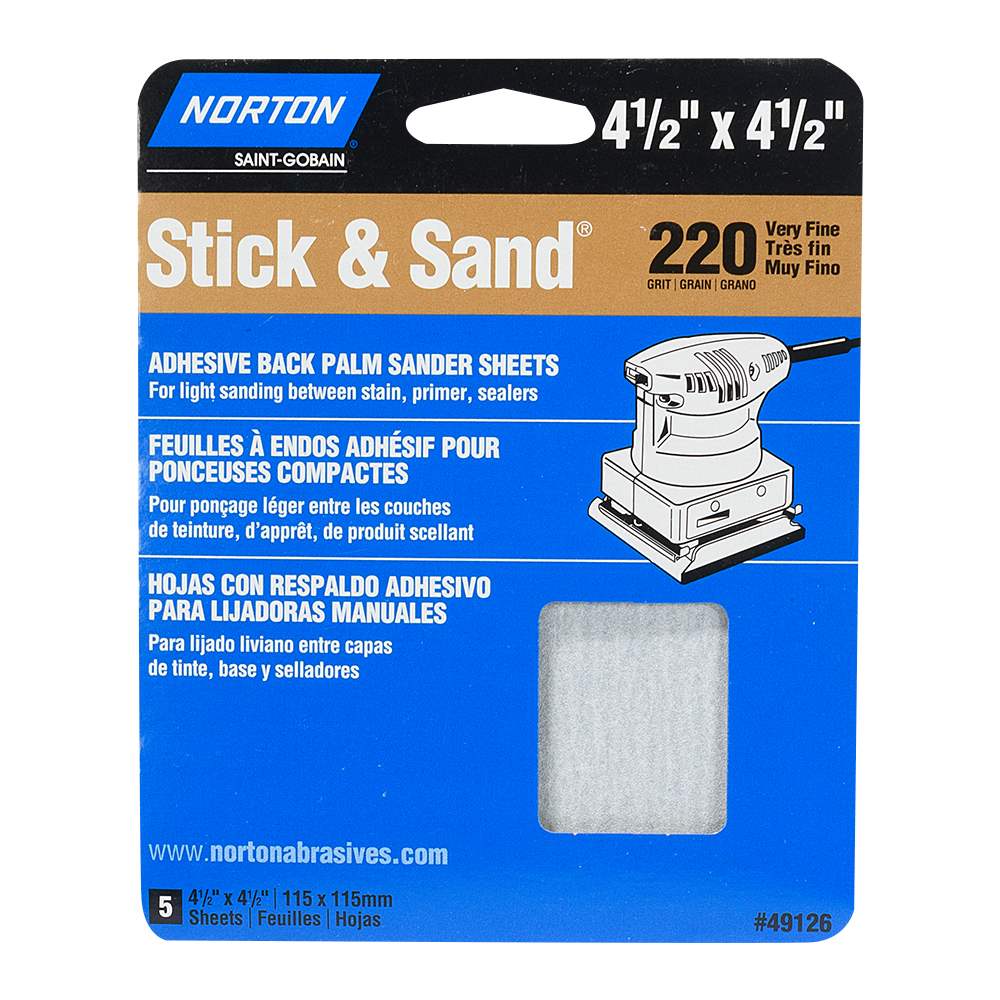 Papiers sablés pour ponceuses orbitales grain 220 Pqt/5