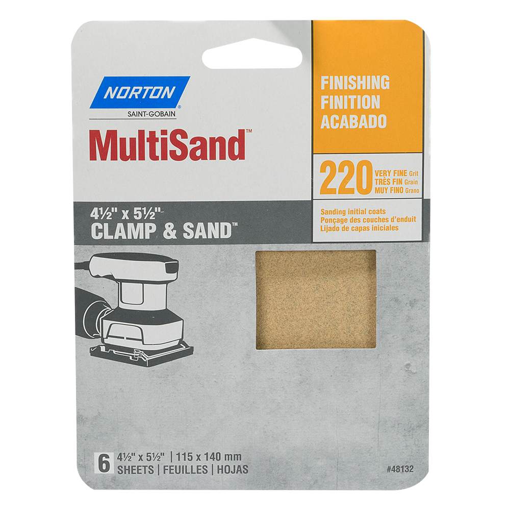 Papiers sablés pour ponceuses orbitales grain 220 Pqt/6