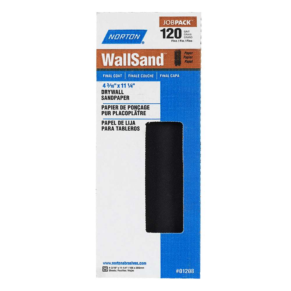 Papiers sablés pour gypse grain 120 Pqt/25