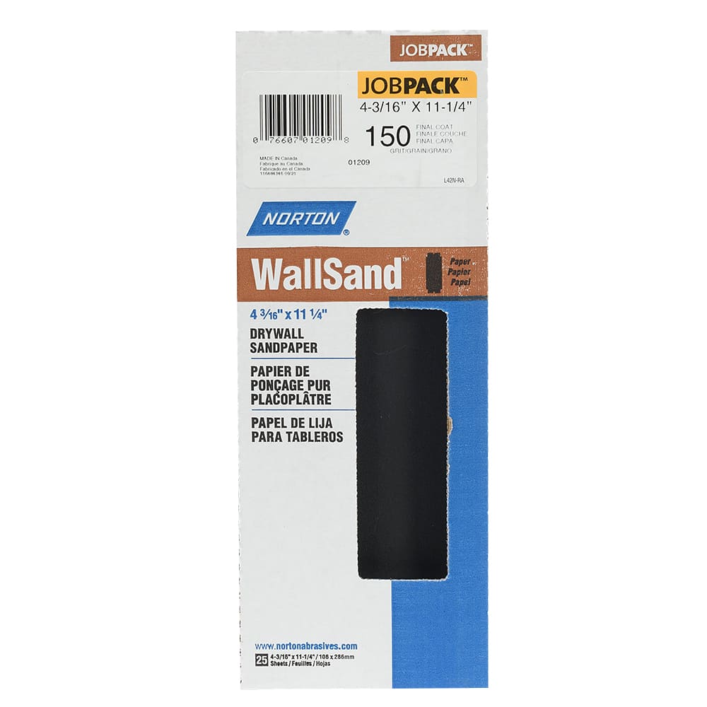 Papiers sablés pour gypse grain 150 Pqt/25