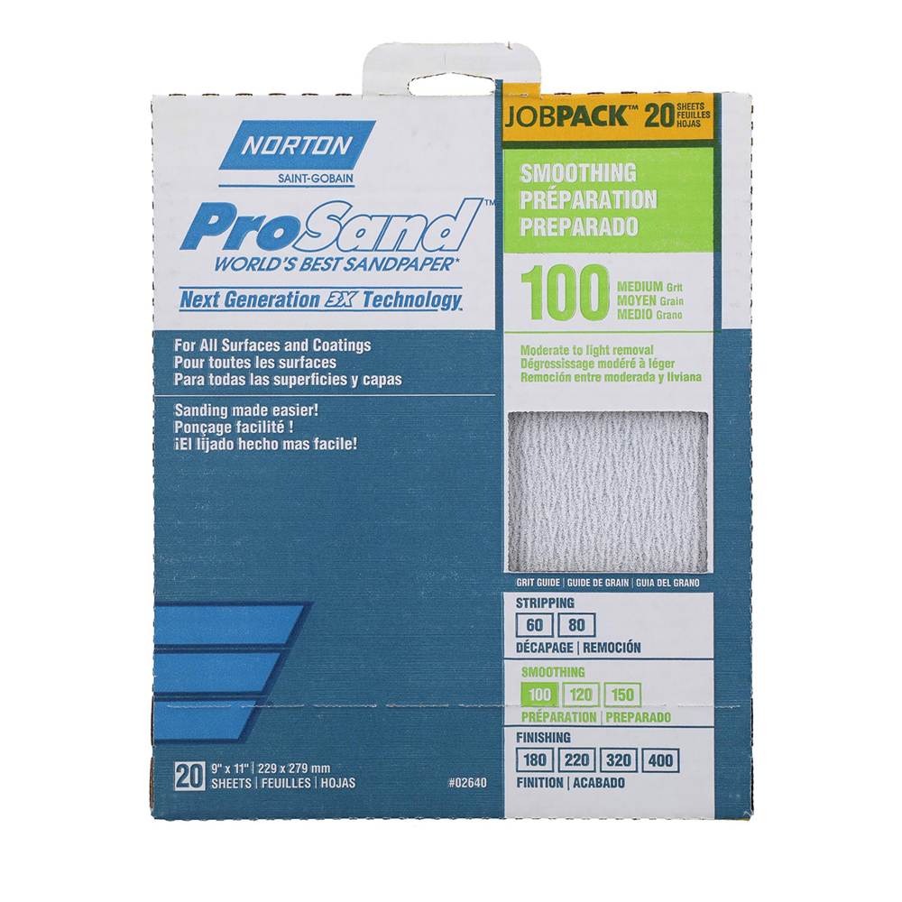 Prosand Sandpaper 9&nbsp;in.&nbsp;x&nbsp;11&nbsp;in.&nbsp;10 Grit&nbsp;Pkg/20