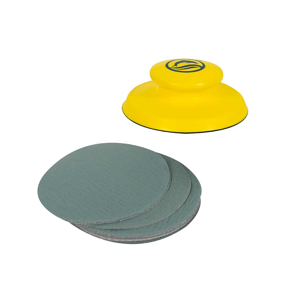 Ensemble de bloc à poncer et 10 disques autoagrippants 5 po