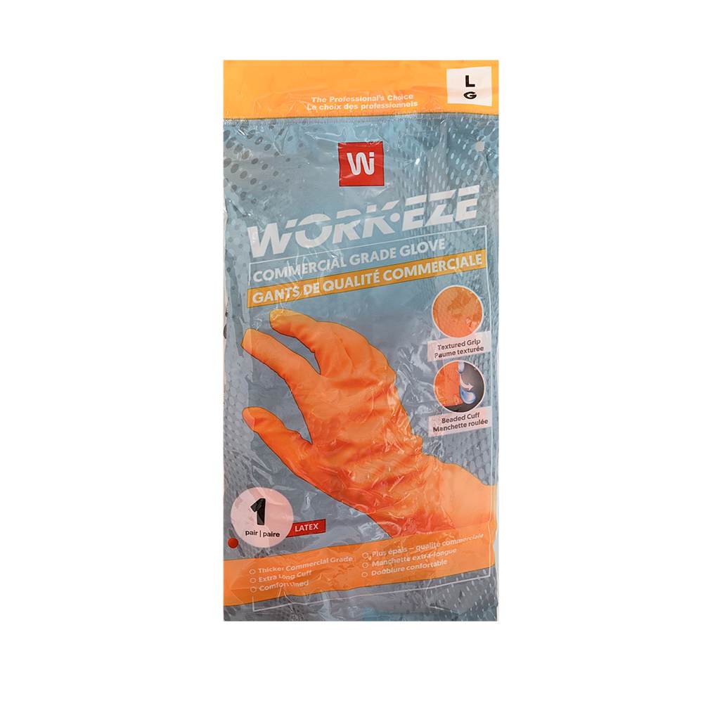 Orange Latex Gloves Large