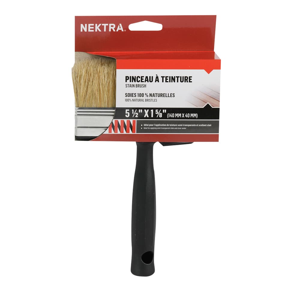 Pinceau à teinture en soies naturelles 5 1/2 po x 1 5/8 po NEKTRA