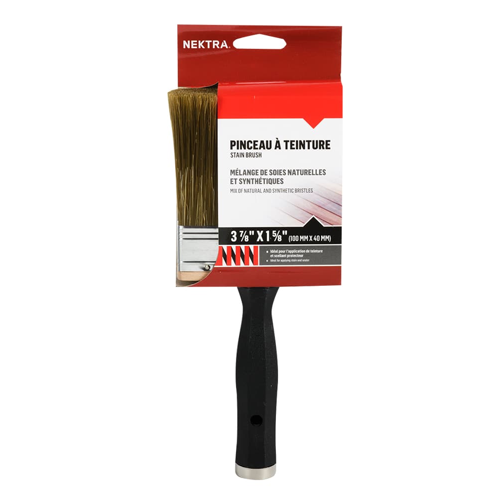 Pinceau à teinture en soies naturelles et synthétiques 3 7/8 po x 1 5/8 po NEKTRA