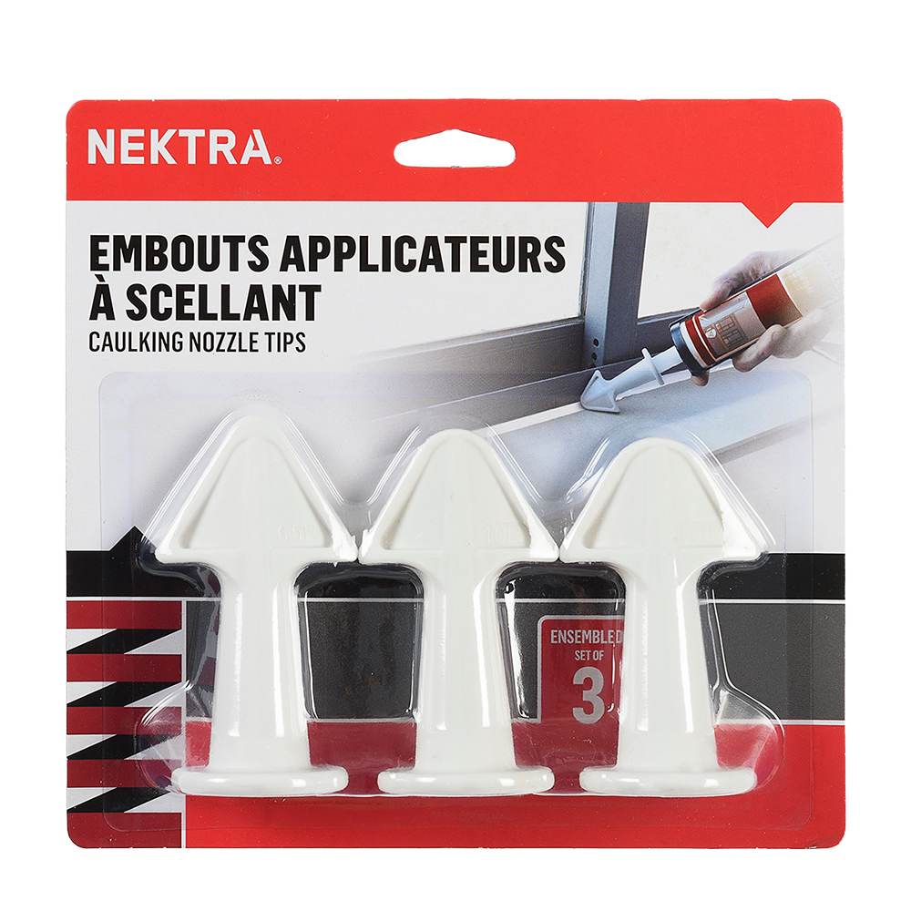 NEKTRA Caulking Nozzle Tips Pkg/3