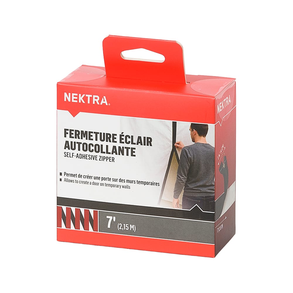 Fermeture éclair autocollante 7&nbsp;pi NEKTRA