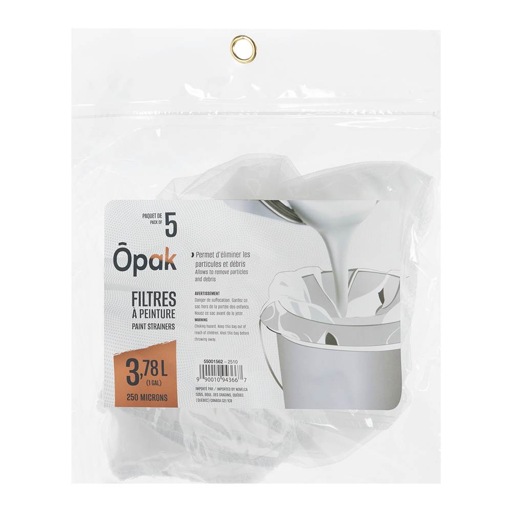 ÔPAK Paint Strainers 250 Microns for 3.78 L Containers Pkg/5
