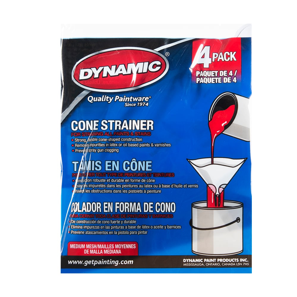 Filtres à peinture à mailles moyennes Pqt/4