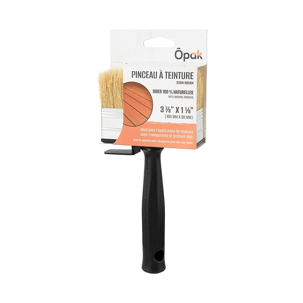ÔPAK Natural Bristles Stain Brush 3 7/8 in x 1&nbsp;1/8&nbsp;in