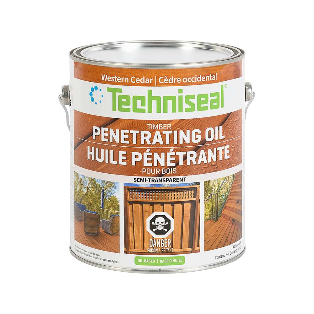 Teinture à l'huile pénétrante d'extérieur pour bois Cèdre 3,78 L TECHNISEAL