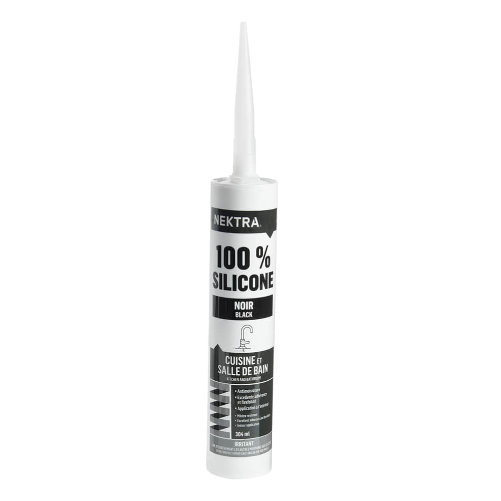 NEKTRA 100% Silicone Sealant Kitchen & Bathroom Black 304&nbsp;ml