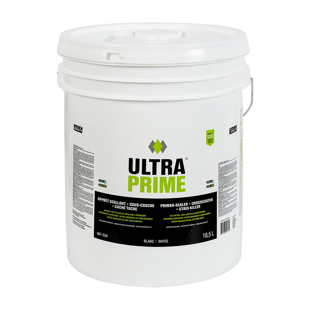Apprêt-scelleur au latex 100% acrylique Ultraprime d'intérieur et d'extérieur 18,5 L