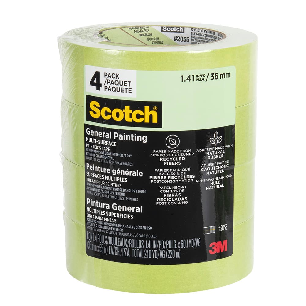 Ruban de peintre Scotch 36 mm x 55 m Pqt/4