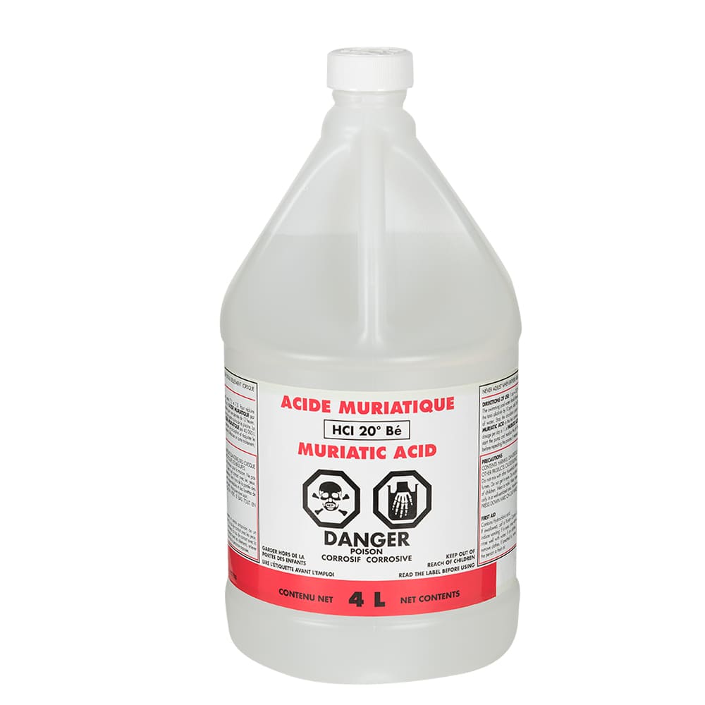 Acide muriatique (chlorhydrique) 4 L