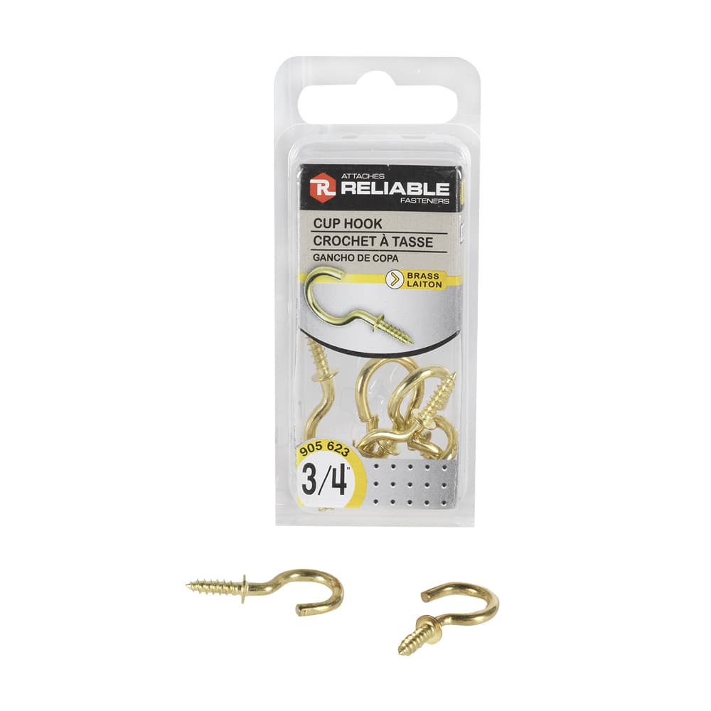 3/4 in. Cup Hooks Pkg/8
