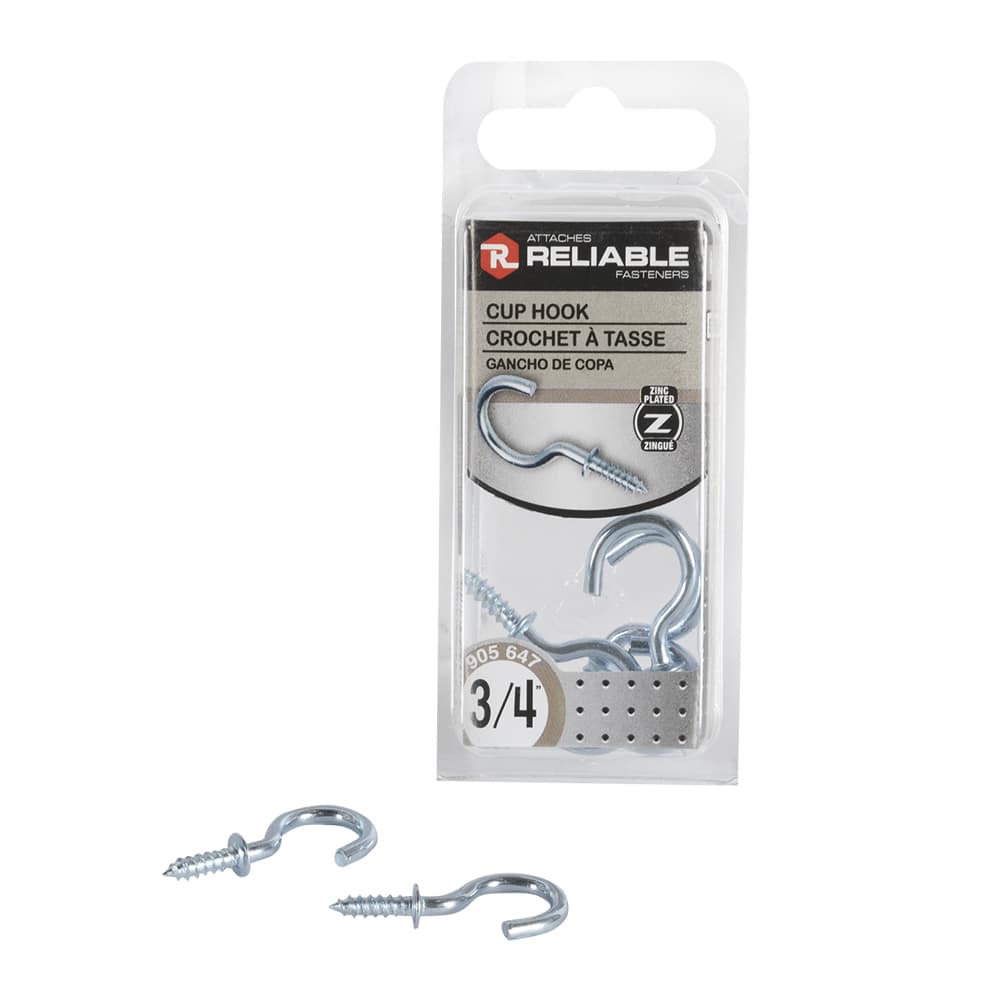 3/4 in. Cup Hooks Pkg/6