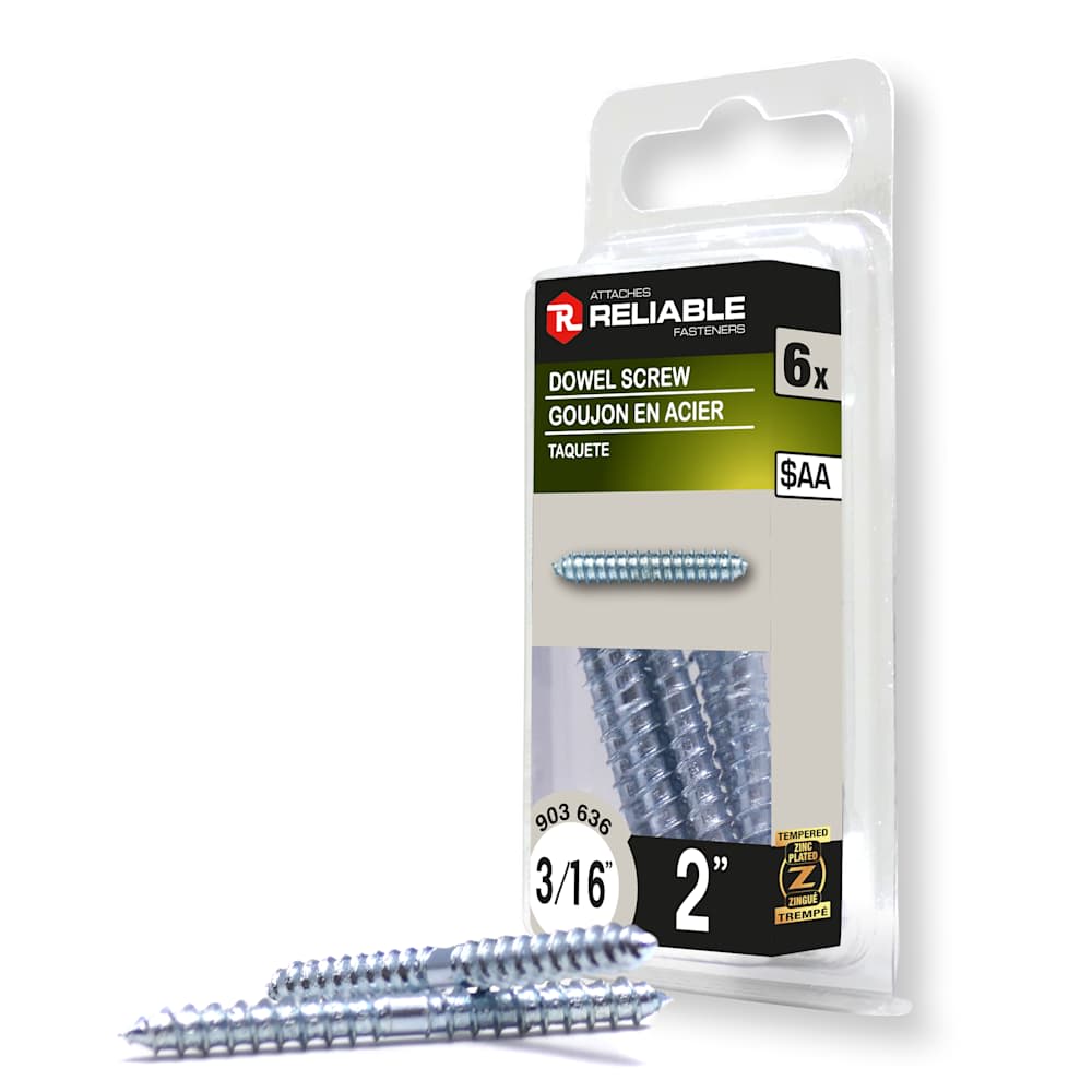 Steel Newel Fasteners 3/16 in. x 2 in. Pkg/6