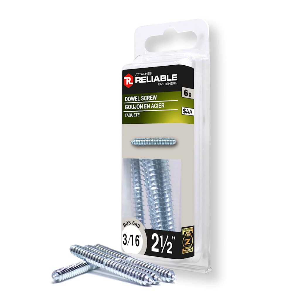 Steel Newel Fasteners 3/16 in. x 2 1/2 in. Pkg/6