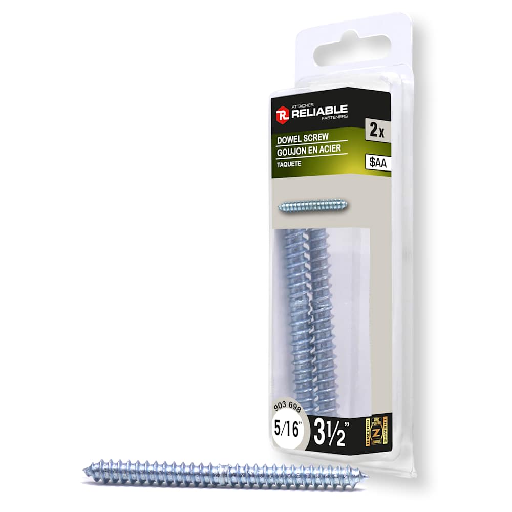 Goujons filetés en acier 5/16 po x 3 1/2 po Pqt/2