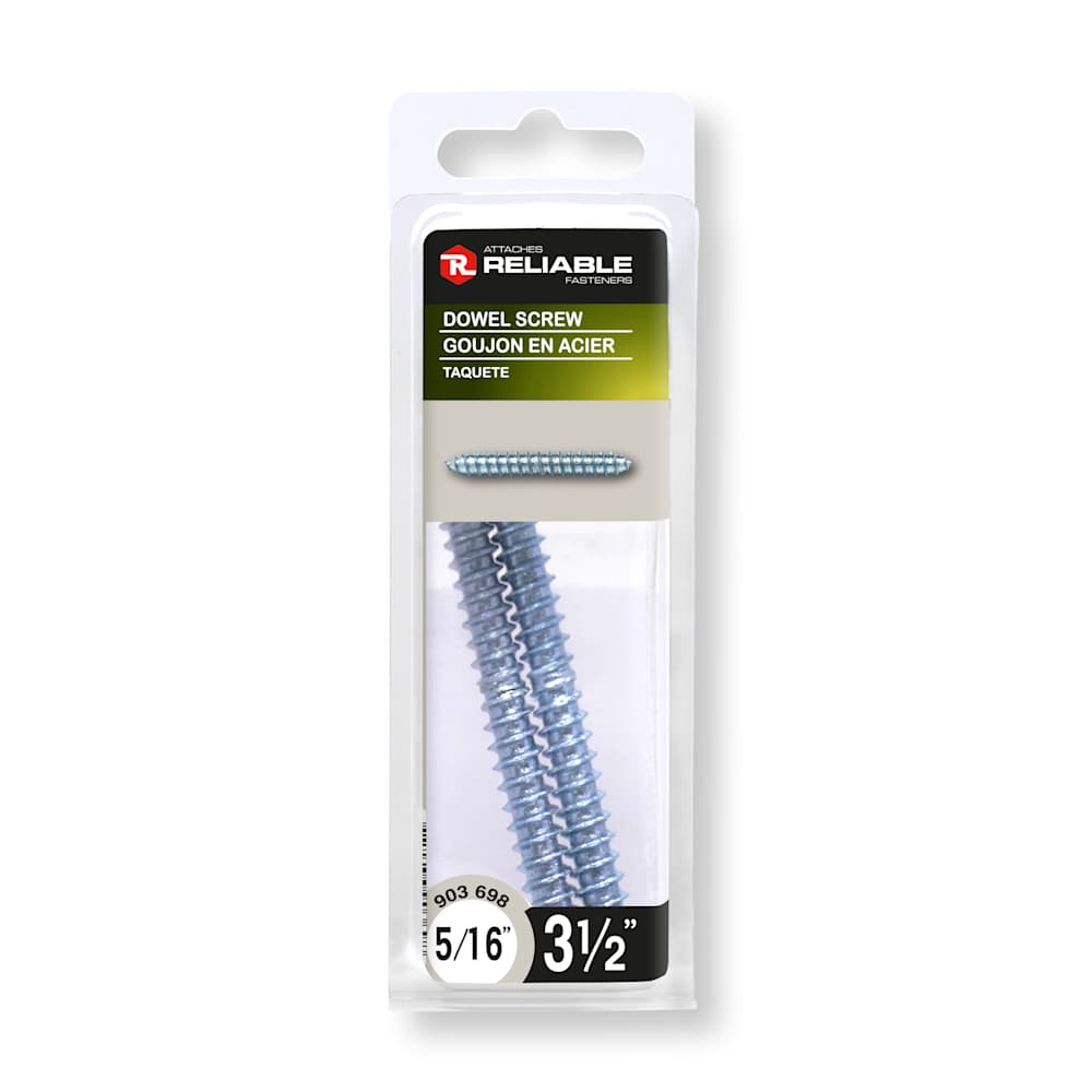 Goujons filetés en acier 5/16 po x 3 1/2 po Pqt/2