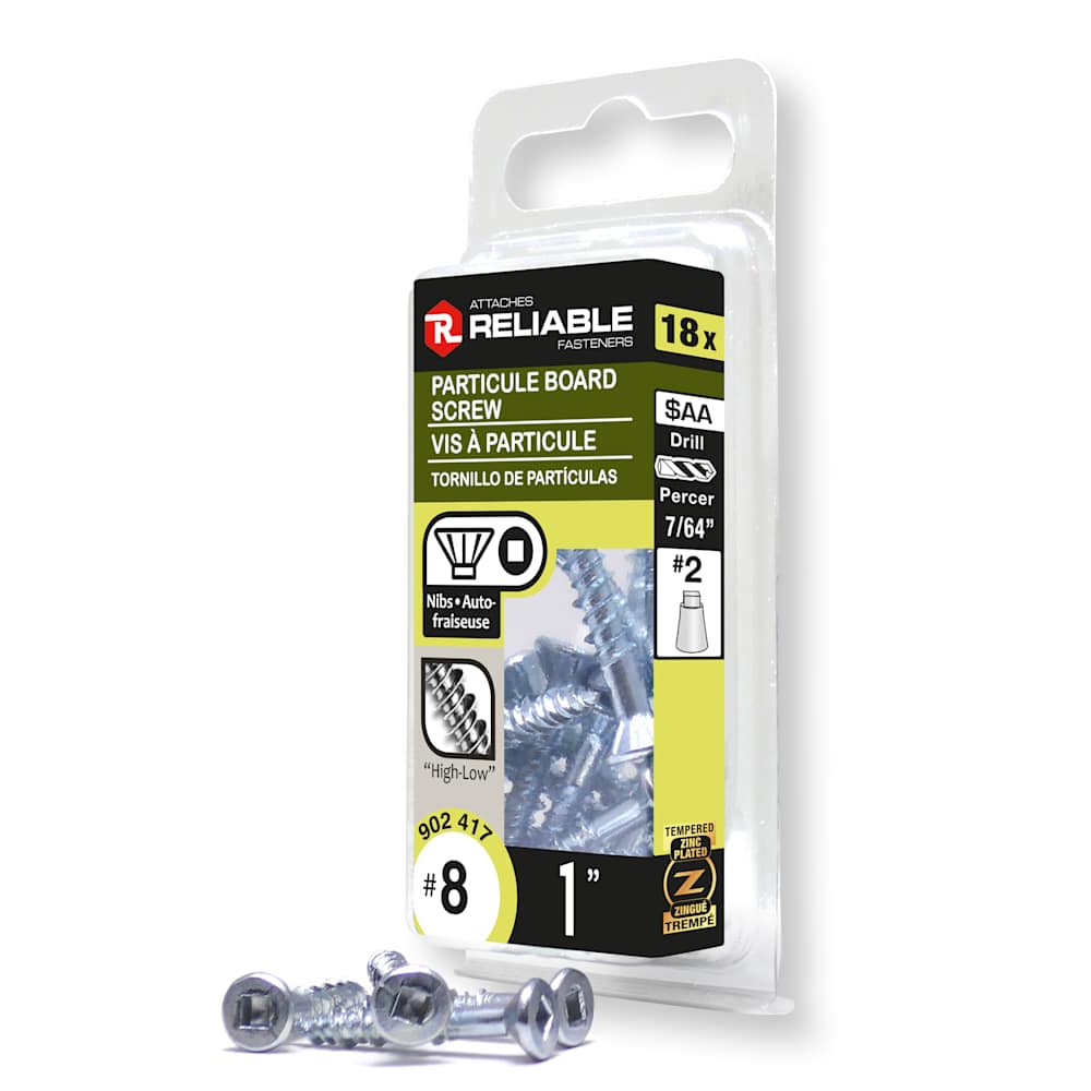 Particle Screws 1 in. n° 8 Pkg/18