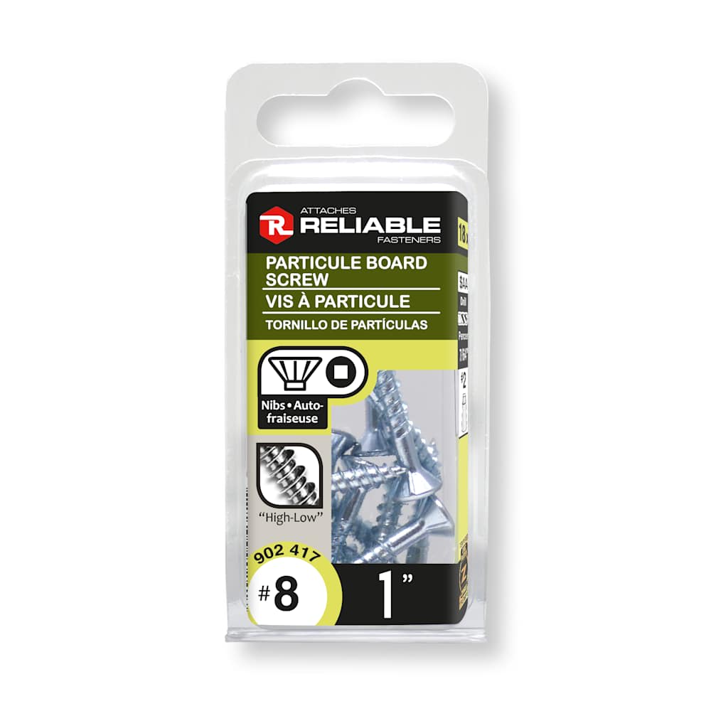 Particle Screws 1 in. n° 8 Pkg/18