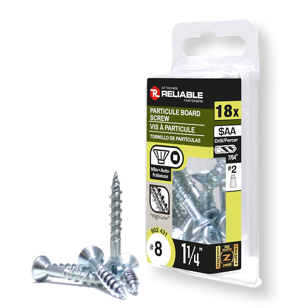 Particle Screws 1-1/4 in. n° 8 Pkg/18