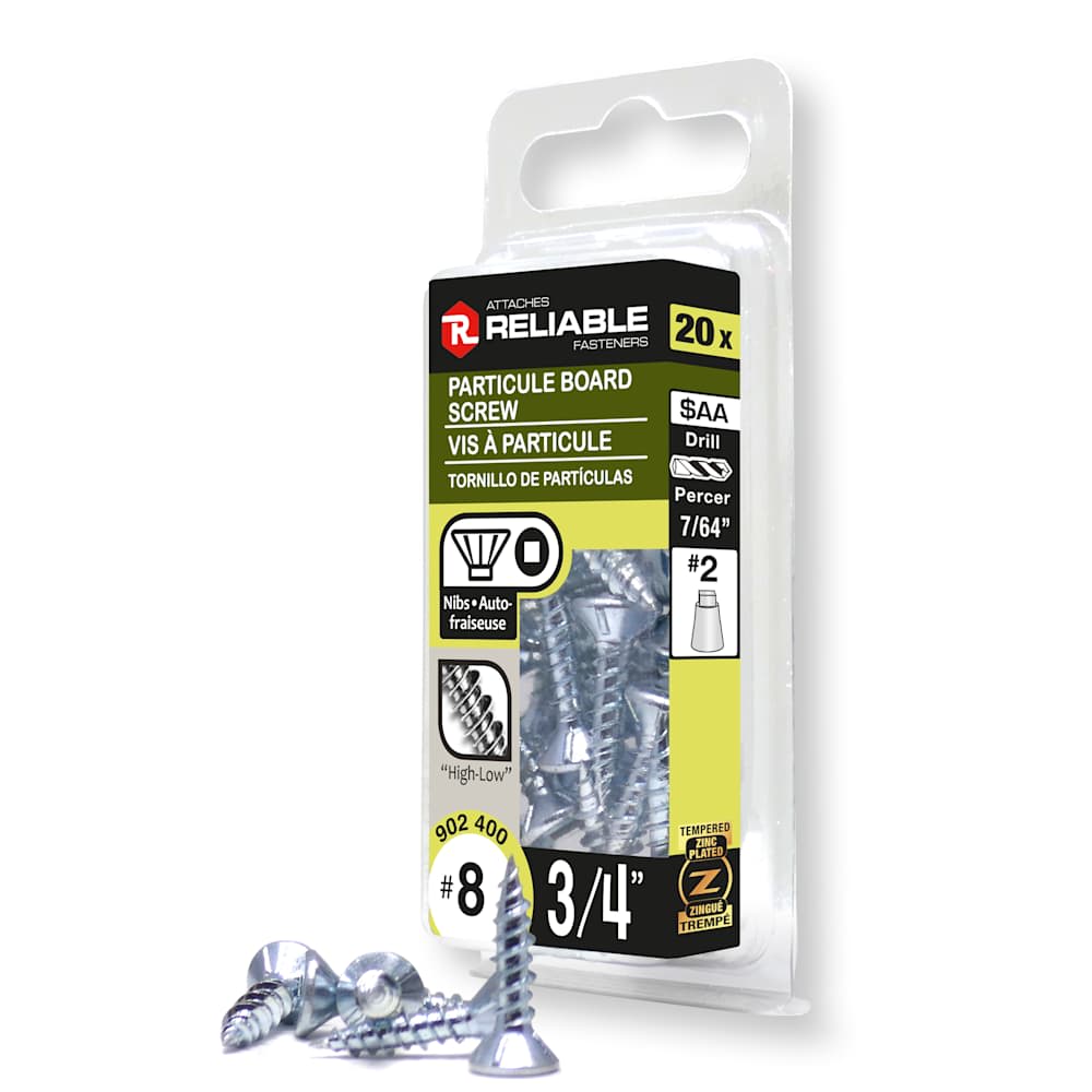 Particle Screws 3/4 in. n° 8 Pkg/20