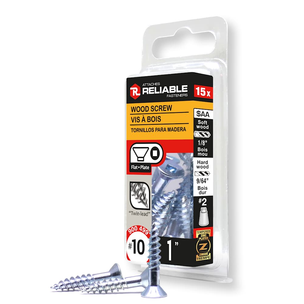 Vis à bois 1 po n° 10 T.P. Pqt/15