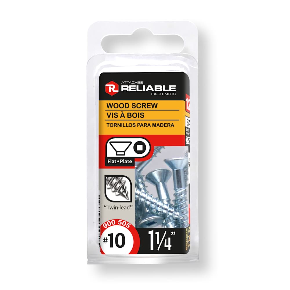 Vis à bois 1 1/4 po n° 10 T.P. Pqt/12