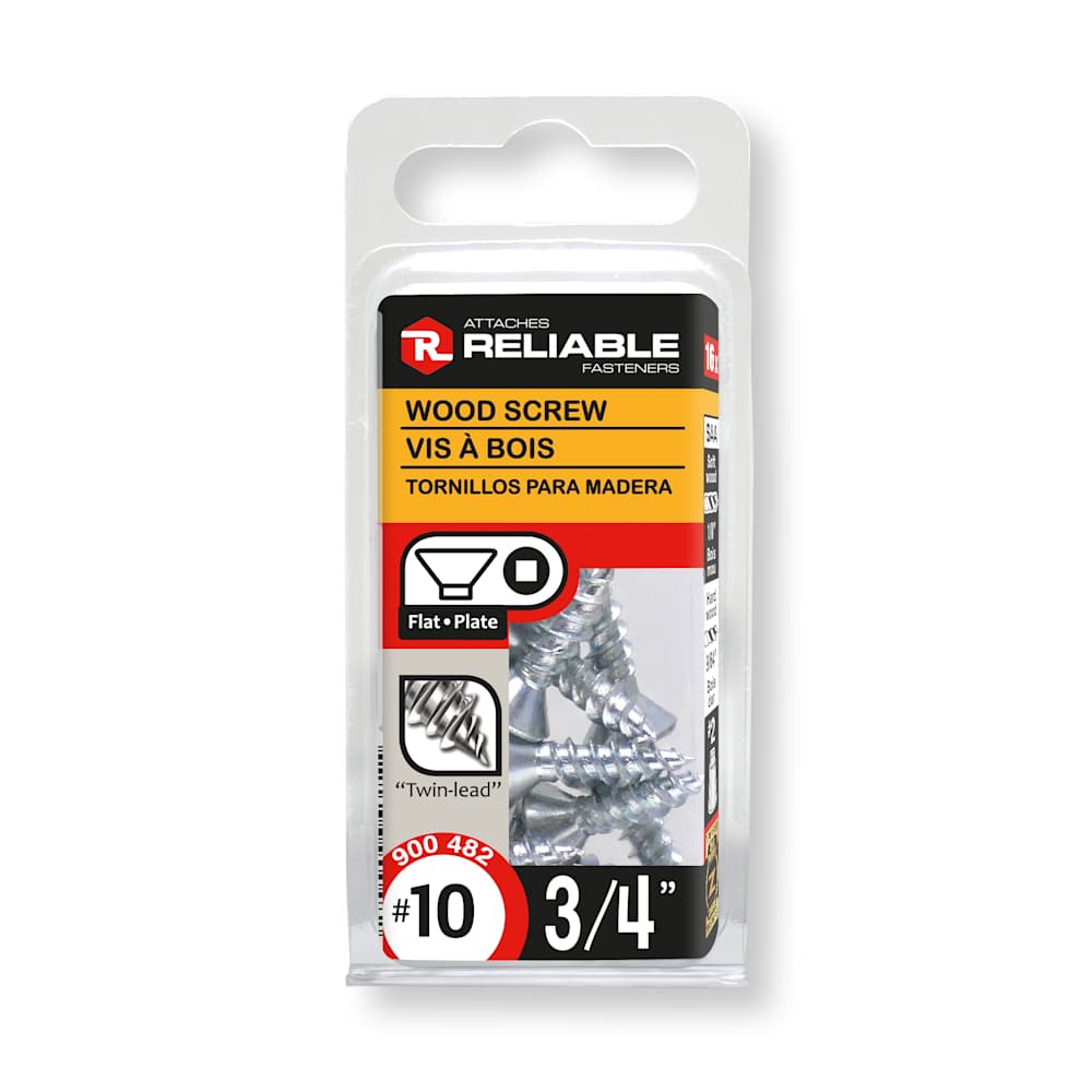 Vis à bois 3/4 po n° 10 T.P. Pqt/16