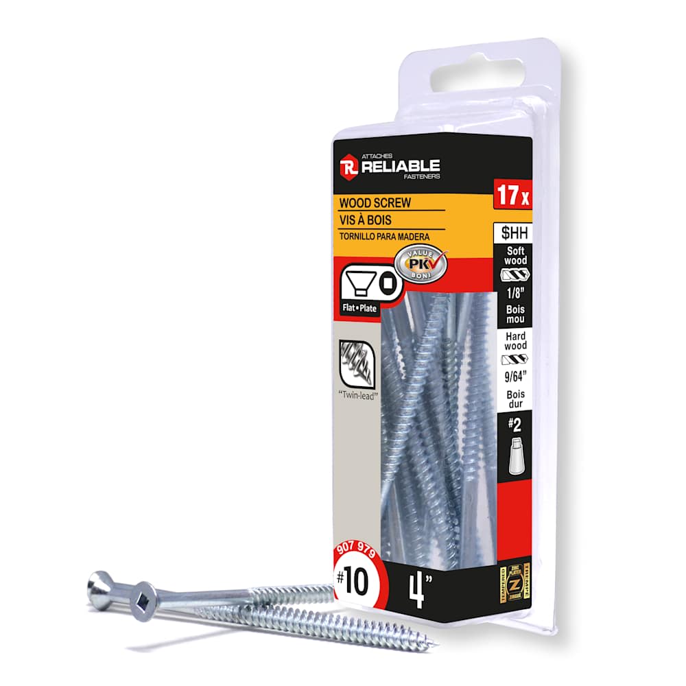 Vis à bois 4 po n° 10 T.P. Pqt/17