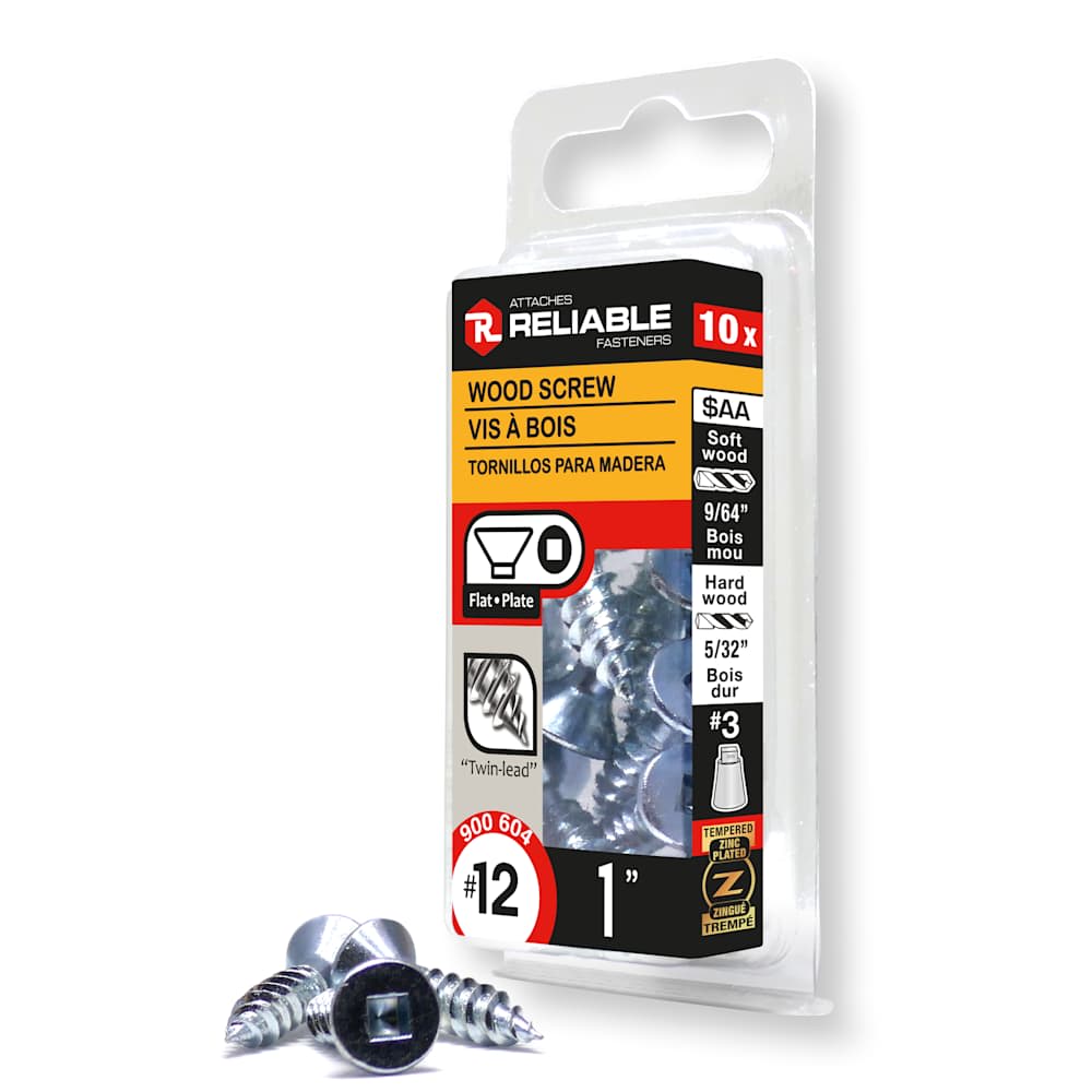 Vis à bois 1 po n° 12 T.P. Pqt/10