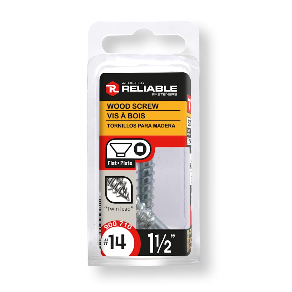 Vis à bois 1 1/2 po n° 14 T.P. Pqt/7