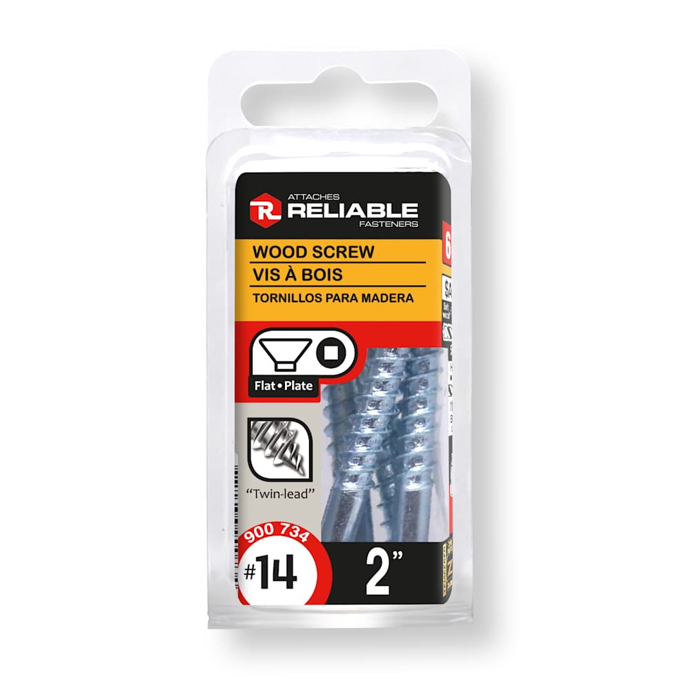 Vis à bois 2 po n° 14 T.P. Pqt/6