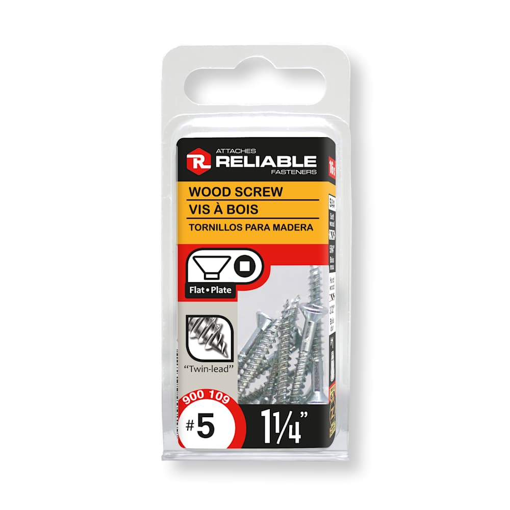 Vis à bois 1 1/4 po n° 5 T.P. Pqt/16