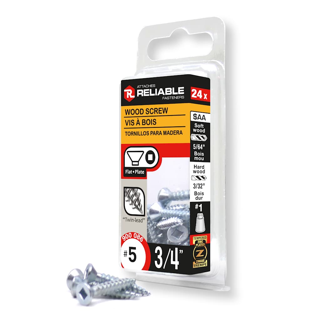 Vis à bois 3/4 po n° 5 T.P. Pqt/24