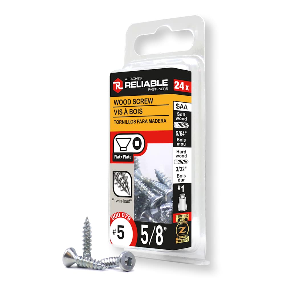 Vis à bois 5/8 po n° 5 T.P. Pqt/24